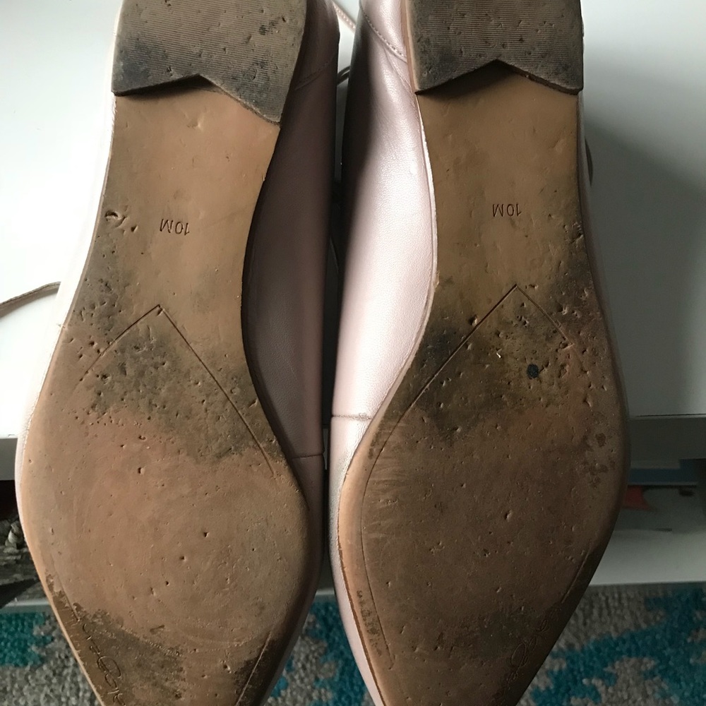 Halogen Owen lace up ballet flats blush leather - Picture 5 of 6